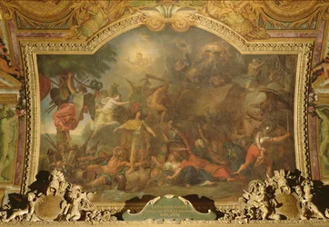 Franche-Comte Conquered for the Second Time, Ceiling Painting from the Galerie des Glaces